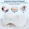 image5 STARS UNITED Knee Pillow for Side Sleepers  Hip Pain Relief Memory Foam Leg Cushion for Side Sleeping  Between Legs Pillow for Sciatica ampamp Lower Back Pain WhiteWhite