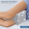 image5 STARS UNITED Knee Pillow for Side Sleepers and Half Moon Bolster SemiRoll Pillow  Cooling Cover  Bundle 100 Memory Foam