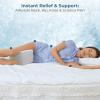 image5 STARS UNITED Knee Pillow for Side Sleepers and Half Moon Bolster SemiRoll Pillow  Cooling Cover  Bundle 100 Memory Foam