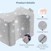 image5 STARS UNITED Knee Pillow for Side Sleepers and Half Moon Bolster SemiRoll Pillow  Cooling Cover  Bundle 100 Memory Foam
