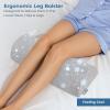image5 STARS UNITED Knee Pillow for Side Sleepers and Half Moon Bolster SemiRoll Pillow  Cooling Cover  Bundle 100 Memory Foam