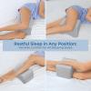 image5 STARS UNITED Knee Pillow for Side Sleepers and Half Moon Bolster SemiRoll Pillow  Cooling Cover  Bundle 100 Memory Foam