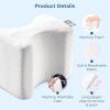image5 STARS UNITED Knee Pillow for Side Sleepers and Memory Foam Bolster Pillow for Legs and for Back Pain Bundle