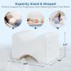 image5 STARS UNITED Knee Pillow for Side Sleepers and Memory Foam Bolster Pillow for Legs and for Back Pain Bundle