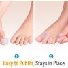 image5 STARS UNITED Pinky Toe Spacers for Men ampamp Women  4 Gel Separators for Overlapping ampamp Curled Little Toes Bunions Alignment  Diabetic Foot Care Silicone Spreader Corrector ampamp Straightener ClearSmall 2  Big 4 Pack