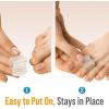 image5 STARS UNITED Pinky Toe Spacers for Men ampamp Women  4 Gel Separators for Overlapping ampamp Curled Little Toes Bunions Alignment  Diabetic Foot Care Silicone Spreader Corrector ampamp Straightener ClearBig 4 Pack