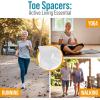 image5 STARS UNITED Pinky Toe Spacers for Men ampamp Women  4 Gel Separators for Overlapping ampamp Curled Little Toes Bunions Alignment  Diabetic Foot Care Silicone Spreader Corrector ampamp Straightener ClearSmall 2  Big 4 Pack