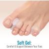 image5 STARS UNITED Pinky Toe Spacers for Men ampamp Women  4 Gel Separators for Overlapping ampamp Curled Little Toes Bunions Alignment  Diabetic Foot Care Silicone Spreader Corrector ampamp Straightener ClearSmall 2  Big 4 Pack