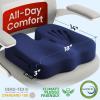 image5 STARS UNITED Seat Cushion for Tailbone Pain Relief  Memory Foam Lifting Pillow for Coccyx Hip Hemorrhoid Sciatica ampamp PostSurgery Recovery  Wheelchair Car Desk Gaming ampamp Office Chairs L GrayBlue