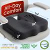 image5 STARS UNITED Seat Cushion for Tailbone Pain Relief  Memory Foam Lifting Pillow for Coccyx Hip Hemorrhoid Sciatica ampamp PostSurgery Recovery  Wheelchair Car Desk Gaming ampamp Office Chairs L GrayBlack