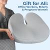 image5 STARS UNITED Seat Cushion for Tailbone Pain Relief  Memory Foam Lifting Pillow for Coccyx Hip Hemorrhoid Sciatica ampamp PostSurgery Recovery  Wheelchair Car Desk Gaming ampamp Office Chairs L GrayLight Gray
