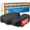 image5 STARS UNITED Seat Cushion for Tailbone Pain Relief  Memory Foam Lifting Pillow for Coccyx Hip Hemorrhoid Sciatica ampamp PostSurgery Recovery  Wheelchair Car Desk Gaming ampamp Office Chairs L GrayBlack