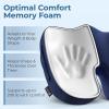 image5 STARS UNITED Seat Cushion for Tailbone Pain Relief  Memory Foam Lifting Pillow for Coccyx Hip Hemorrhoid Sciatica ampamp PostSurgery Recovery  Wheelchair Car Desk Gaming ampamp Office Chairs L GrayBlue