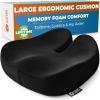 image5 STARS UNITED Seat Cushion for Tailbone Pain Relief  Memory Foam Lifting Pillow for Coccyx Hip Hemorrhoid Sciatica ampamp PostSurgery Recovery  Wheelchair Car Desk Gaming ampamp Office Chairs L GrayBlack