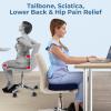 image5 STARS UNITED Seat Cushion for Tailbone Pain Relief  Memory Foam Lifting Pillow for Coccyx Hip Hemorrhoid Sciatica ampamp PostSurgery Recovery  Wheelchair Car Desk Gaming ampamp Office Chairs L GrayBlue