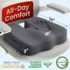 image5 STARS UNITED Seat Cushion for Tailbone Pain Relief  Memory Foam Lifting Pillow for Coccyx Hip Hemorrhoid Sciatica ampamp PostSurgery Recovery  Wheelchair Car Desk Gaming ampamp Office Chairs L GrayDark Gray