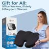 image5 STARS UNITED Seat Cushion for Tailbone Pain Relief  Memory Foam Lifting Pillow for Coccyx Hip Hemorrhoid Sciatica ampamp PostSurgery Recovery  Wheelchair Car Desk Gaming ampamp Office Chairs L GrayArctic Black