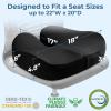 image5 STARS UNITED Seat Cushion for Tailbone Pain Relief  Memory Foam Lifting Pillow for Coccyx Hip Hemorrhoid Sciatica ampamp PostSurgery Recovery  Wheelchair Car Desk Gaming ampamp Office Chairs L GrayBlack