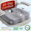 image5 STARS UNITED Seat Cushion for Tailbone Pain Relief  Memory Foam Lifting Pillow for Coccyx Hip Hemorrhoid Sciatica ampamp PostSurgery Recovery  Wheelchair Car Desk Gaming ampamp Office Chairs L GrayLight Gray