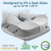 image5 STARS UNITED Seat Cushion for Tailbone Pain Relief  Memory Foam Lifting Pillow for Coccyx Hip Hemorrhoid Sciatica ampamp PostSurgery Recovery  Wheelchair Car Desk Gaming ampamp Office Chairs L GrayLight Gray