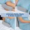 image5 STARS UNITED Small Knee Pillow for Side Sleepers  Wedge Firm Foam Support for Belly Back ampamp Knees  Compact Maternity Cushion for Travel ampamp Pregnancy Relief Arctic Gray