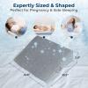 image5 STARS UNITED Small Knee Pillow for Side Sleepers  Wedge Firm Foam Support for Belly Back ampamp Knees  Compact Maternity Cushion for Travel ampamp Pregnancy Relief Arctic Gray