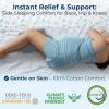 image5 STARS UNITED Small Knee Pillow for Side Sleepers  Wedge Firm Foam Support for Belly Back ampamp Knees  Compact Maternity Cushion for Travel ampamp Pregnancy Relief Natural Gray