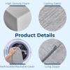 image5 STARS UNITED Small Knee Pillow for Side Sleepers  Wedge Firm Foam Support for Belly Back ampamp Knees  Compact Maternity Cushion for Travel ampamp Pregnancy Relief Arctic Gray
