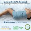 image5 STARS UNITED Small Knee Pillow for Side Sleepers  Wedge Firm Foam Support for Belly Back ampamp Knees  Compact Maternity Cushion for Travel ampamp Pregnancy Relief Arctic Gray