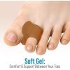 image5 STARS UNITED Toe Spacers for Men ampamp Women  4 Big and 2 Pinky Gel Separators for Overlapping ampamp Curled Toes Bunions Alignment  Diabetic Foot Care Silicone Spreader Corrector ampamp Straightener ClearBig 4 Pack Honey