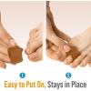 image5 STARS UNITED Toe Spacers for Men ampamp Women  4 Big and 2 Pinky Gel Separators for Overlapping ampamp Curled Toes Bunions Alignment  Diabetic Foot Care Silicone Spreader Corrector ampamp Straightener ClearBig 4 Pack Honey