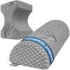 image5 STARS UNITED Half Moon Bolster SemiRoll Pillow and Knee Pillow for Side Sleepers  Bundle 100 Memory Foam