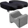 image5 STARS UNITED Knee Pillow for Side Sleepers  100 Memory Foam and Seat Cushion for Desk Chair Bundle