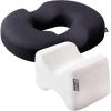 image5 STARS UNITED Knee Pillow for Side Sleepers White and Donut Pillow Hemorrhoid Tailbone Cushion Black Bundle