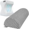 image5 STARS UNITED Knee Pillow for Side Sleepers and Memory Foam Bolster Pillow for Legs and for Back Pain Bundle