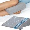 image5 STARS UNITED Small Knee Pillow for Side Sleepers  Wedge Firm Foam Support for Belly Back ampamp Knees  Compact Maternity Cushion for Travel ampamp Pregnancy Relief Arctic Gray