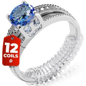imageRing Sizers for Loose Rings  8 EasyClip Ring Adjusters and 6 Coil Adjusters  Finger Size Gauge  117 USA Rings Size12 pcs 16 mm