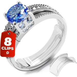 imageRing Sizers for Loose Rings  8 EasyClip Ring Adjusters and 6 Coil Adjusters  Finger Size Gauge  117 USA Rings Size8 pcs 158 mm