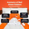 image5 STARS UNITED Bed Sheet Straps Set  Easy to Use Adjustable Elastic Fasteners with Metal Clips  Sheet Holders for Corners  Fitted Sheet Clips to Hold Sheets in Place  8 Pcs WhiteWhite