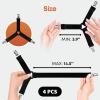 image5 STARS UNITED Bed Sheet Straps Set  Easy to Use Adjustable Elastic Fasteners with Metal Clips  Sheet Holders for Corners  Fitted Sheet Clips to Hold Sheets in Place  8 Pcs WhiteBlack