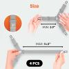 image5 STARS UNITED Bed Sheet Straps Set  Easy to Use Adjustable Elastic Fasteners with Metal Clips  Sheet Holders for Corners  Fitted Sheet Clips to Hold Sheets in Place  8 Pcs WhiteGrey