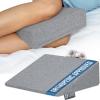 image5 STARS UNITED Small Knee Pillow for Side Sleepers  Wedge Firm Foam Support for Belly Back ampamp Knees  Compact Maternity Cushion for Travel ampamp Pregnancy Relief Arctic GrayNatural Gray