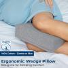 image5 STARS UNITED Small Knee Pillow for Side Sleepers  Wedge Firm Foam Support for Belly Back ampamp Knees  Compact Maternity Cushion for Travel ampamp Pregnancy Relief Arctic GrayNatural Gray