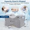 image5 STARS UNITED Small Knee Pillow for Side Sleepers  Wedge Firm Foam Support for Belly Back ampamp Knees  Compact Maternity Cushion for Travel ampamp Pregnancy Relief Arctic GrayArctic Gray