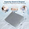 image5 STARS UNITED Small Knee Pillow for Side Sleepers  Wedge Firm Foam Support for Belly Back amp Knees  Compact Maternity Cushion for Travel amp Pregnancy Relief Arctic GrayArctic Gray