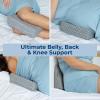 image5 STARS UNITED Small Knee Pillow for Side Sleepers  Wedge Firm Foam Support for Belly Back amp Knees  Compact Maternity Cushion for Travel amp Pregnancy Relief Arctic GrayGray