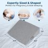 image5 STARS UNITED Small Knee Pillow for Side Sleepers  Wedge Firm Foam Support for Belly Back amp Knees  Compact Maternity Cushion for Travel amp Pregnancy Relief Arctic GrayNatural Gray