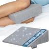 image5 STARS UNITED Small Knee Pillow for Side Sleepers  Wedge Firm Foam Support for Belly Back amp Knees  Compact Maternity Cushion for Travel amp Pregnancy Relief Arctic GrayArctic Gray