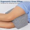 image5 STARS UNITED Large Knee Pillow for Side Sleepers  Hip Pain Relief Memory Foam Leg Cushion for Side Sleeping  Between Legs Pillow for Sciatica amp Lower Back Pain Arctic GrayGray