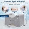 image5 STARS UNITED Large Knee Pillow for Side Sleepers  Hip Pain Relief Memory Foam Leg Cushion for Side Sleeping  Between Legs Pillow for Sciatica amp Lower Back Pain Arctic GrayArctic Gray